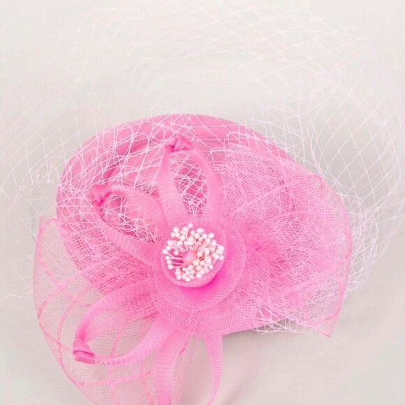 Fascinator Pinup Accessory 1950s Retro Vintage Bright Color Pillbox Veil Hat NEW - Picture 9 of 16